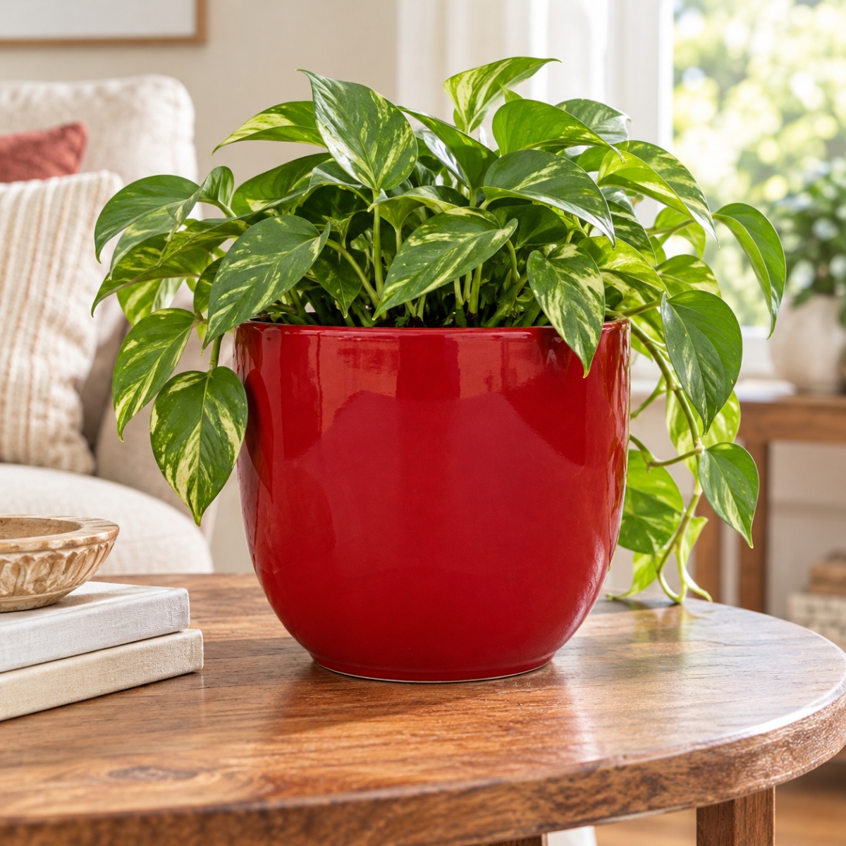 AI-CE25-348 Lana Round Shiny Red Pot