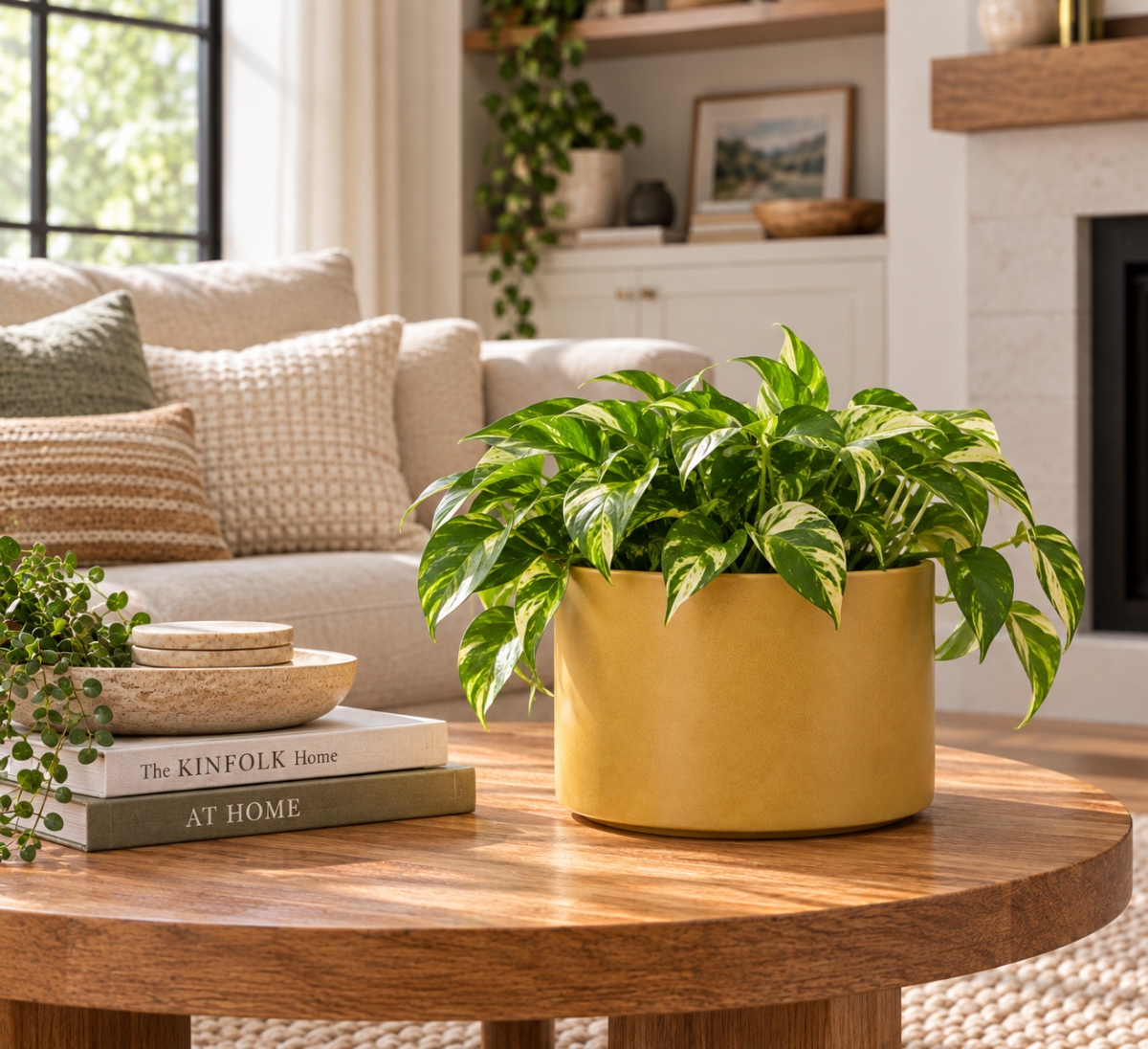 AI-CE52-344 Atlas Round Matte Ochre Pot