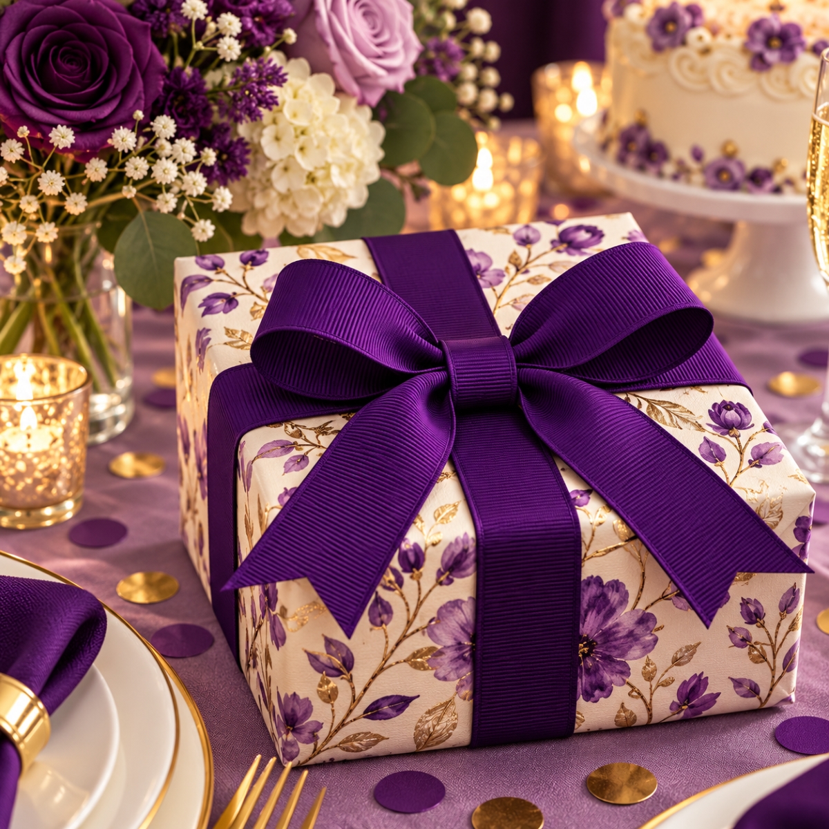 AI-30165470 7/8'X100Yds Grosgrain Purple Ribbon