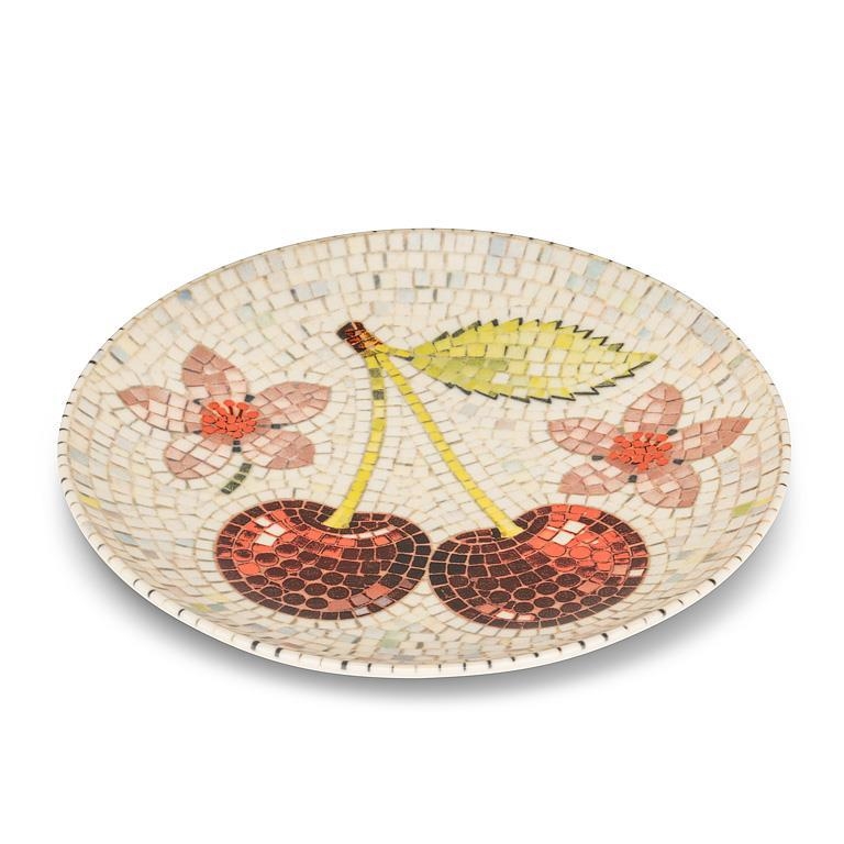 AB-27-MOSAIC-213-CHERRY Cherries Mosaic Small Plate