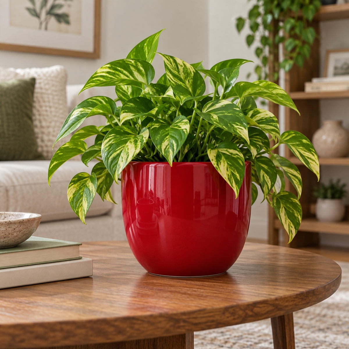 AI-CE05-348 Lana Round Shiny Red Pot