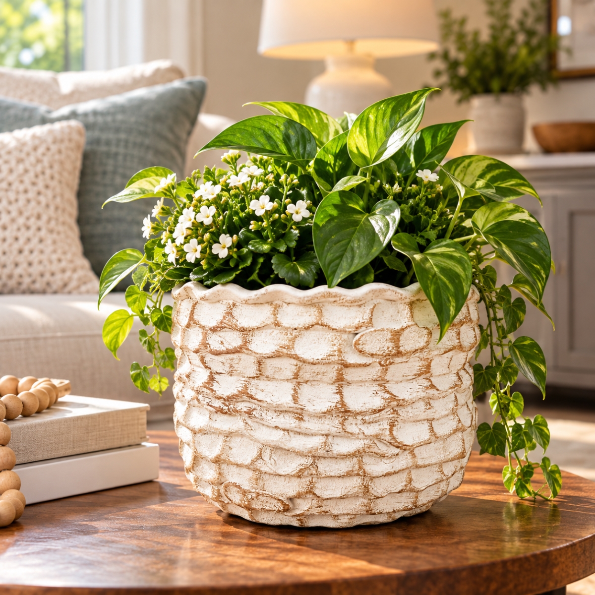 AI-CE10-2012 Hunter Round White Wash Pot