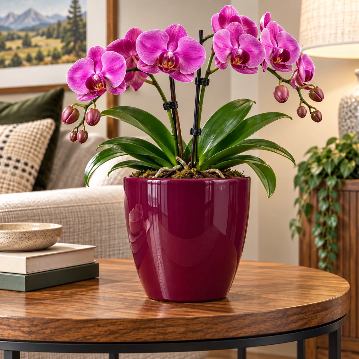 AI-09583009 Raspberry Red Orchid Pot