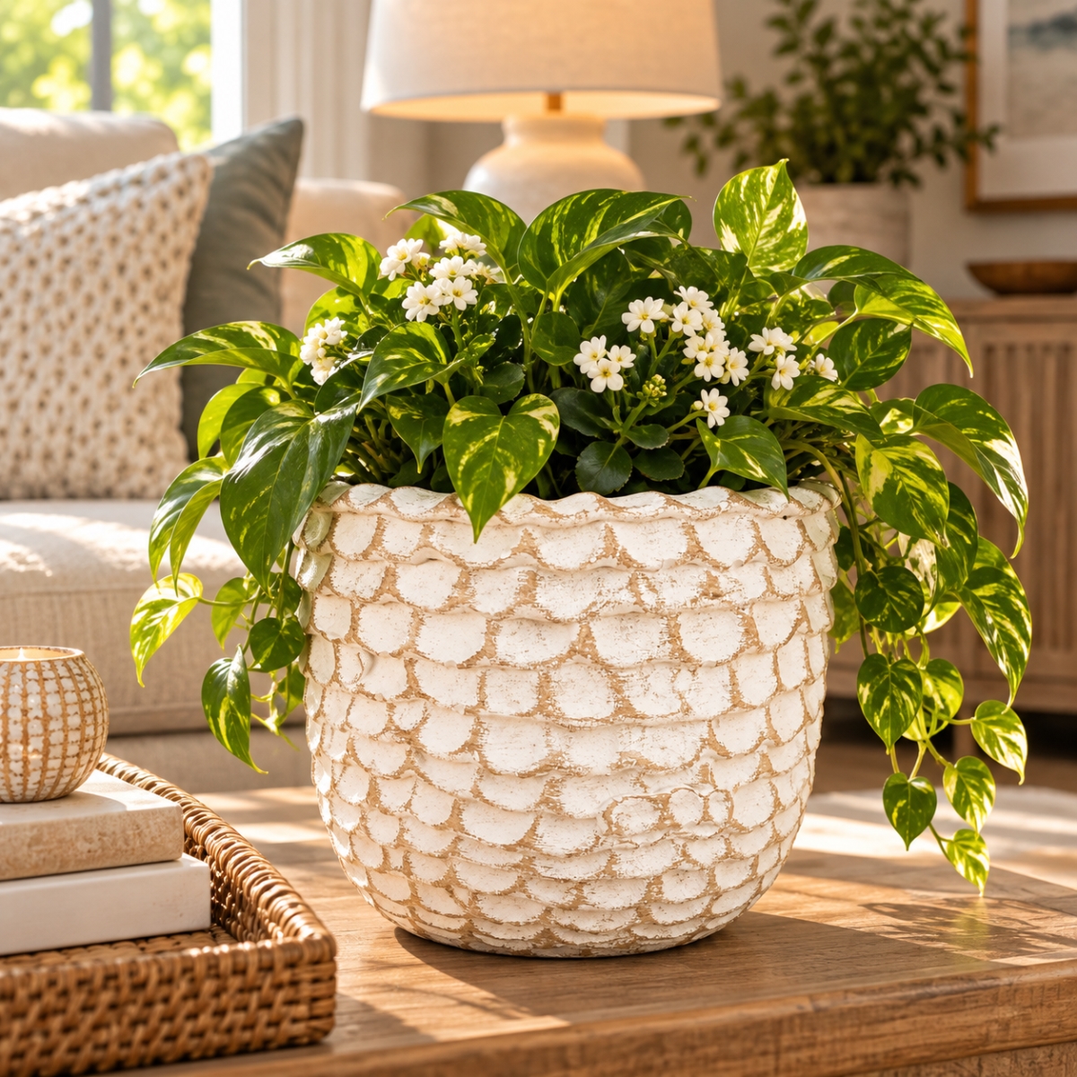 AI-CE10-2013 Rainer Washed White Pot