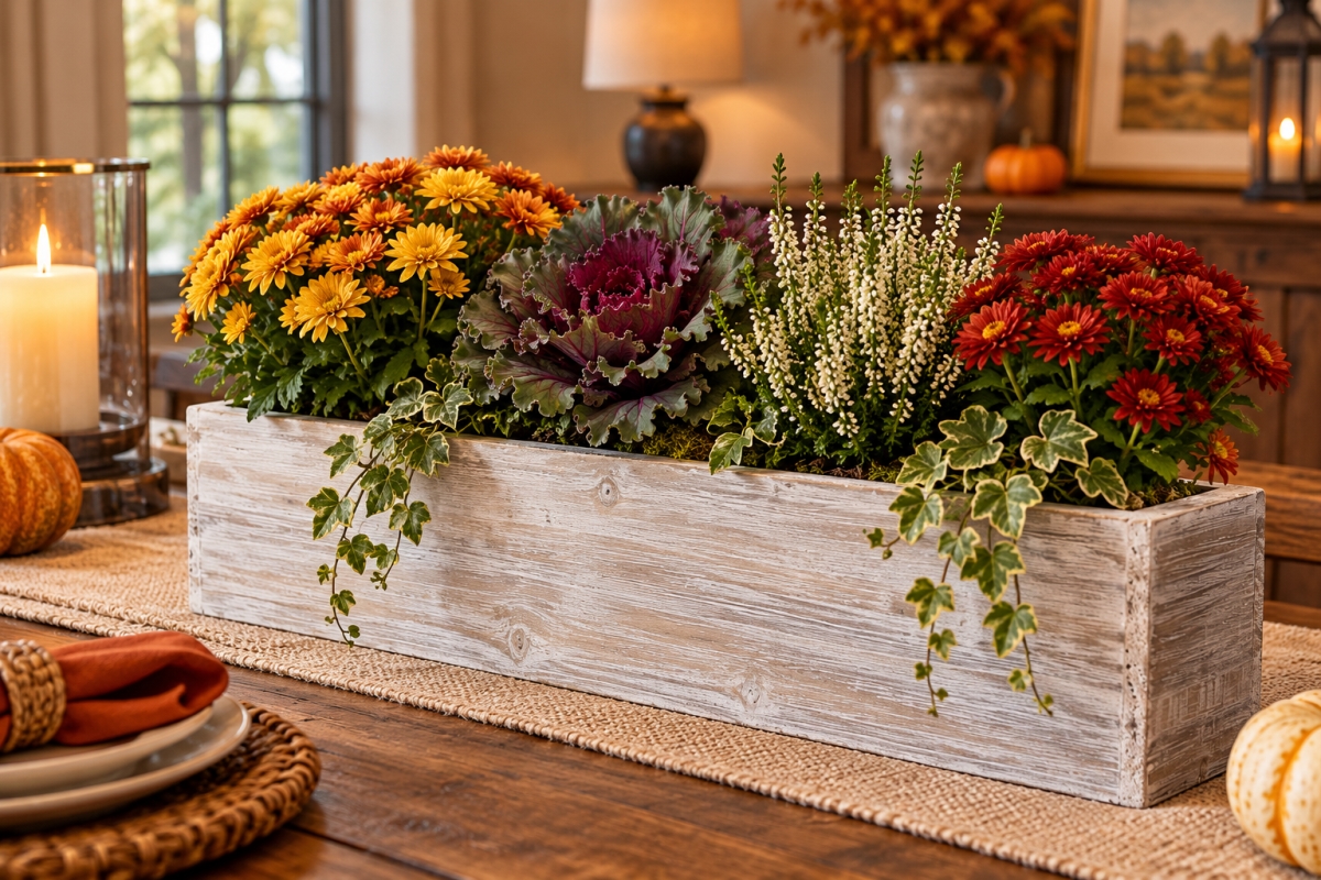 AI-006484501 Washed White Wooden Planter
