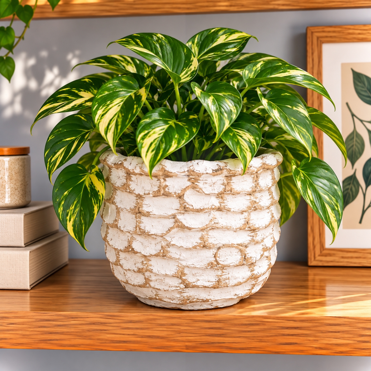 AI-CE00-2013 Washed White Textured Pot