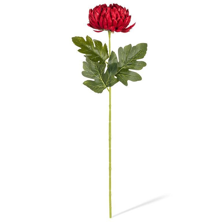AB-27-PERENNIAL-024-RED Large Red Chrysanthemum Stem Artificial Flower
