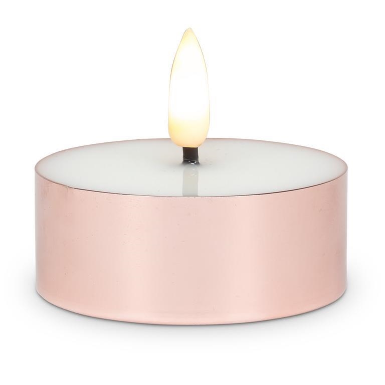 AB-27-MIRROR-933 Rose Gold Led Maxilight Tealight Candle
