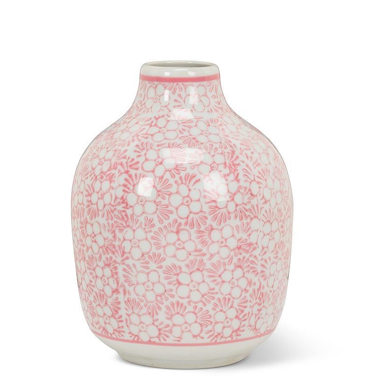 AB-27-ROSEWOOD-007 Narrow Floral Patterned Bud Vase