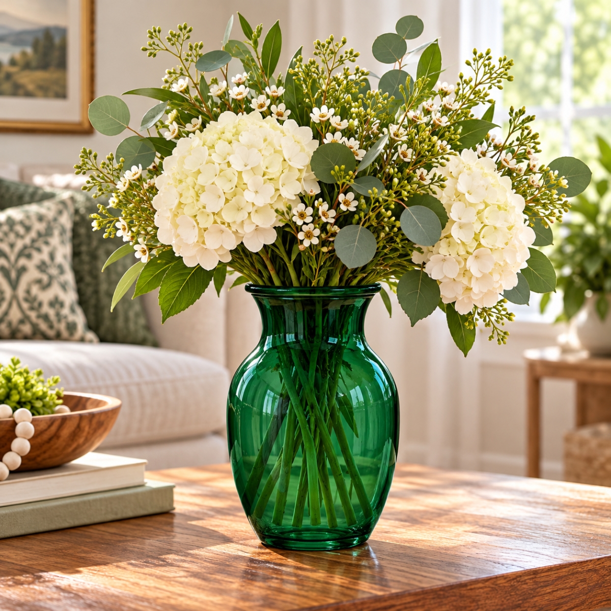 AI-N4999-89 Emerald Green Rose Vase