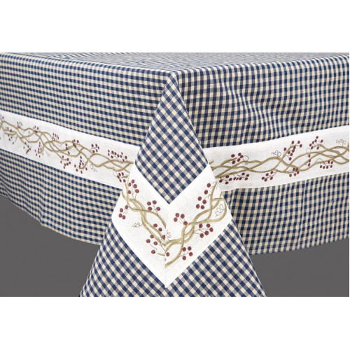 52 x 72 in. Table Cloth, Berryvine Navy