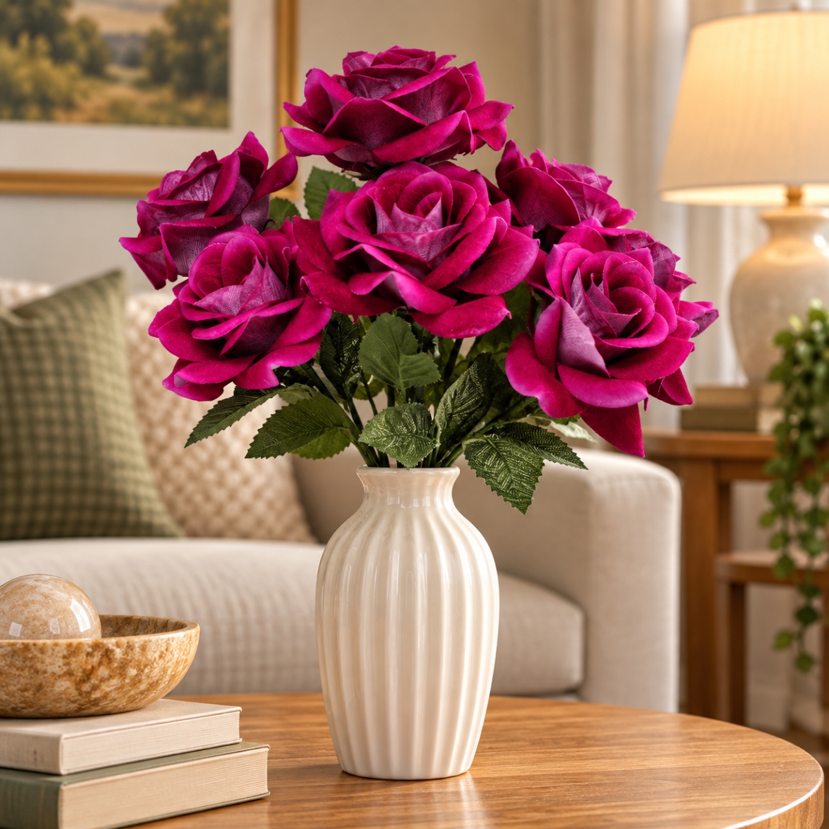 AI-FL7175 Red Rose Beauty Bouquet Artificial Flowers