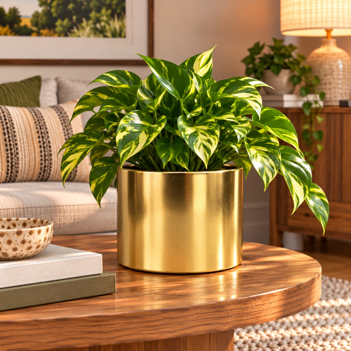 AI-CE10-2006 Atlas Round Matte Gold Pot