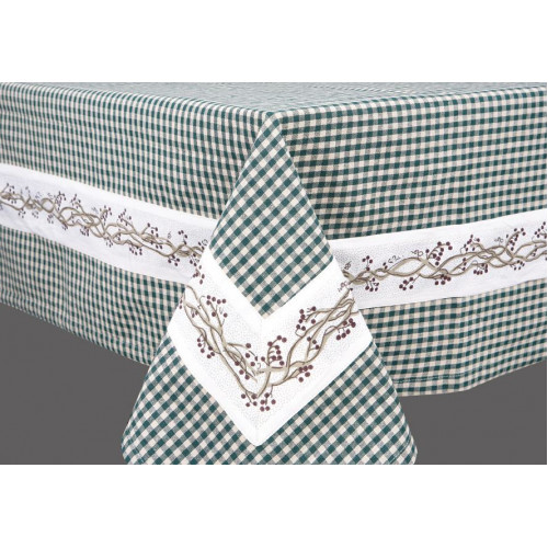 60 x 86 in. Table Cloth, Berryvine Green