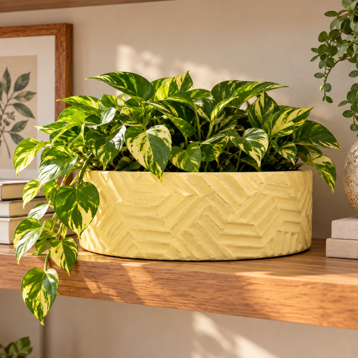 AI-CE18-2010 Sancho Yellow Round Low Pot