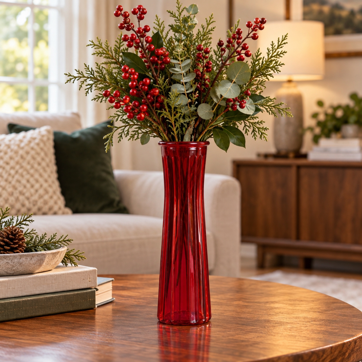 AI-GL474RED Red Bud Vase