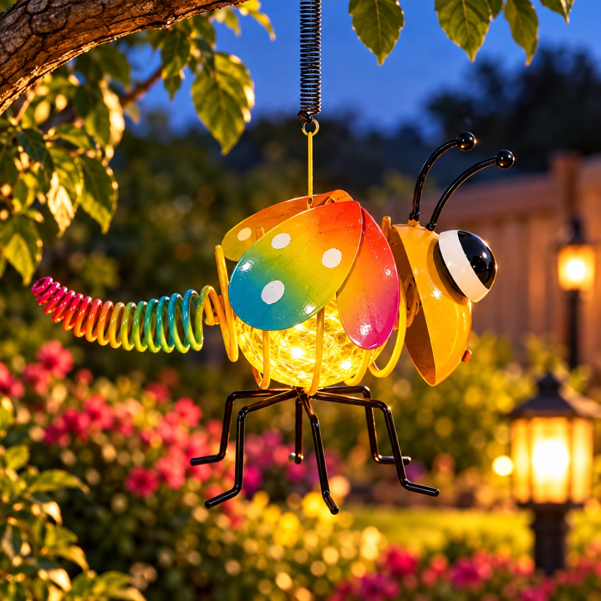 AI-GG9678 Yellow Firefly Hanging Solar Light
