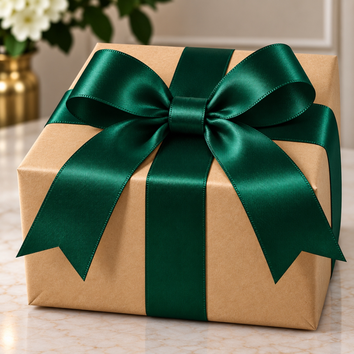 1.5'X50Yds Forest Green Single Face Satin Ribbon