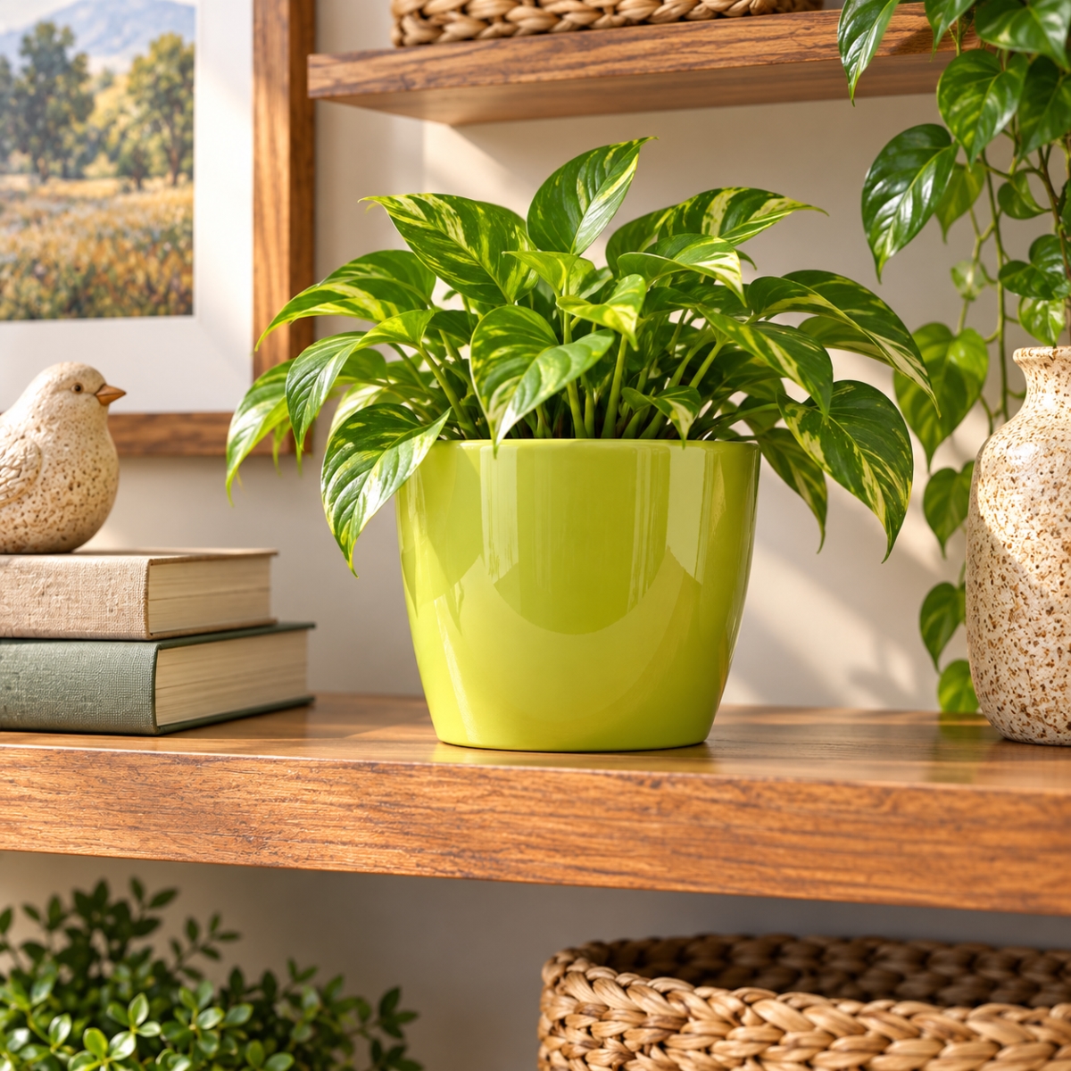 AI-09514202 Yellow Green Marlow Pot