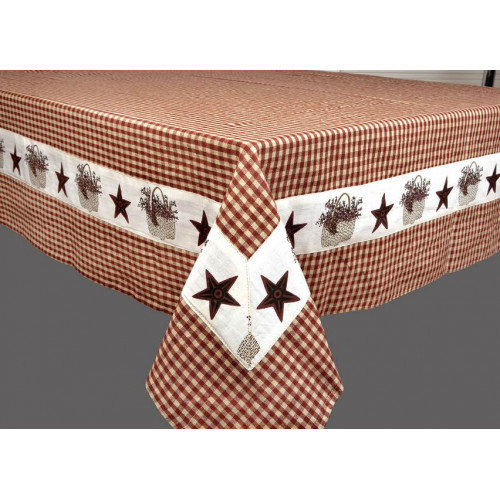 52 x 52 in. Table Cloth, Star Basket