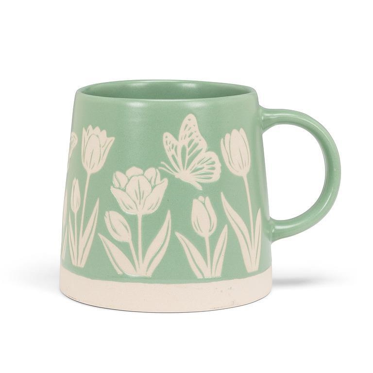 AB-27-ARTISAN-206 Wide Base With Tulips Mug