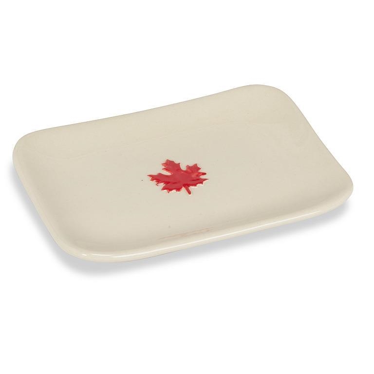 AB-27-MORSEL-LEAF Maple Leaf On Small Rectangle Trinket Holder