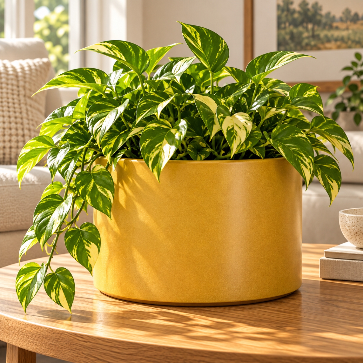 AI-CE25-344 Ochre Round Pot