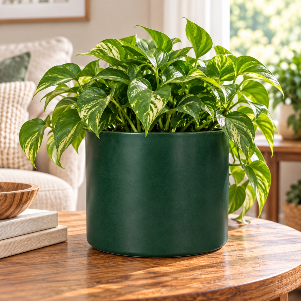 AI-CE25-384 Matte Green Round Pot
