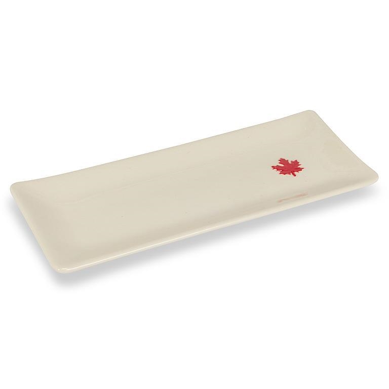 AB-27-SERVING-LEAF Maple Leaf On Large Rectangle Plate