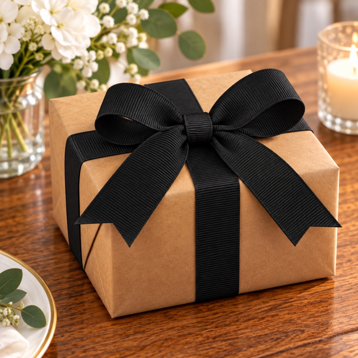 AI-30159030 1.5'X50Yds Grosgrain Black Ribbon