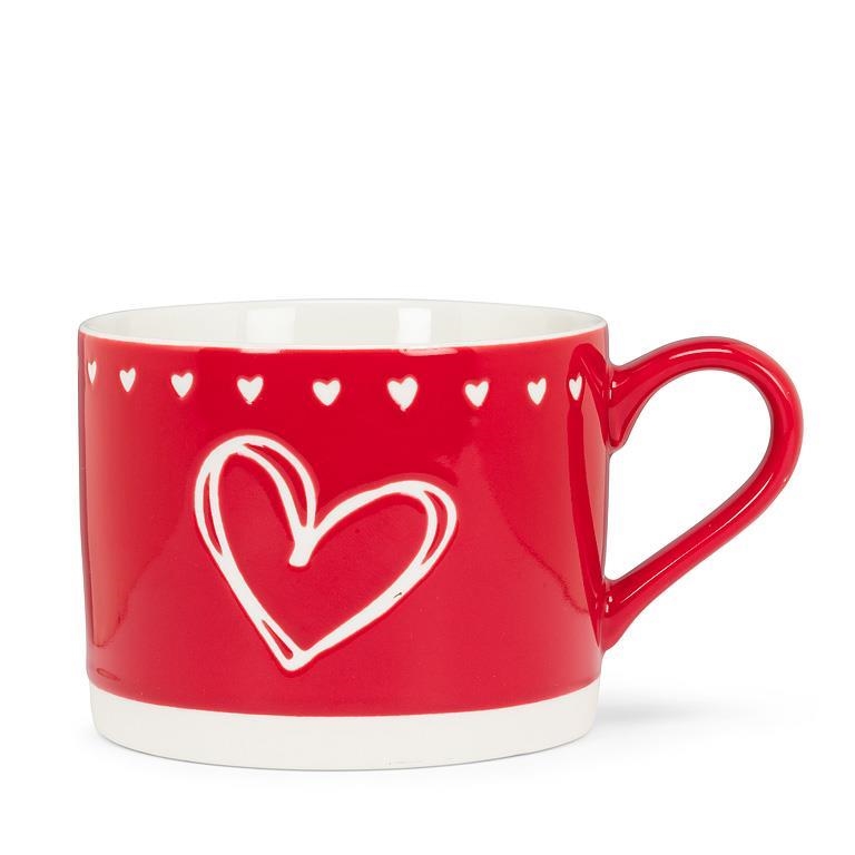 AB-27-ROMANCE-622 Large Wide With Heart Mug