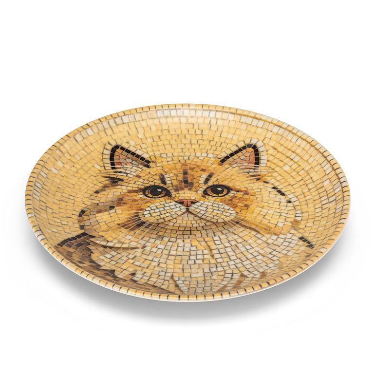 AB-27-MOSAIC-213-CLEO Persian Cat Mosaic Small Plate