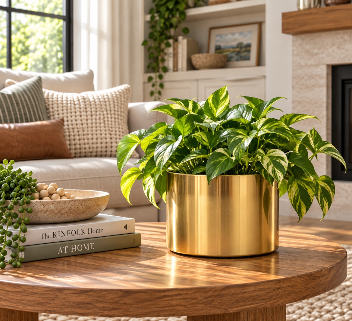 AI-CE52-2006 Atlas Round Matte Gold Pot