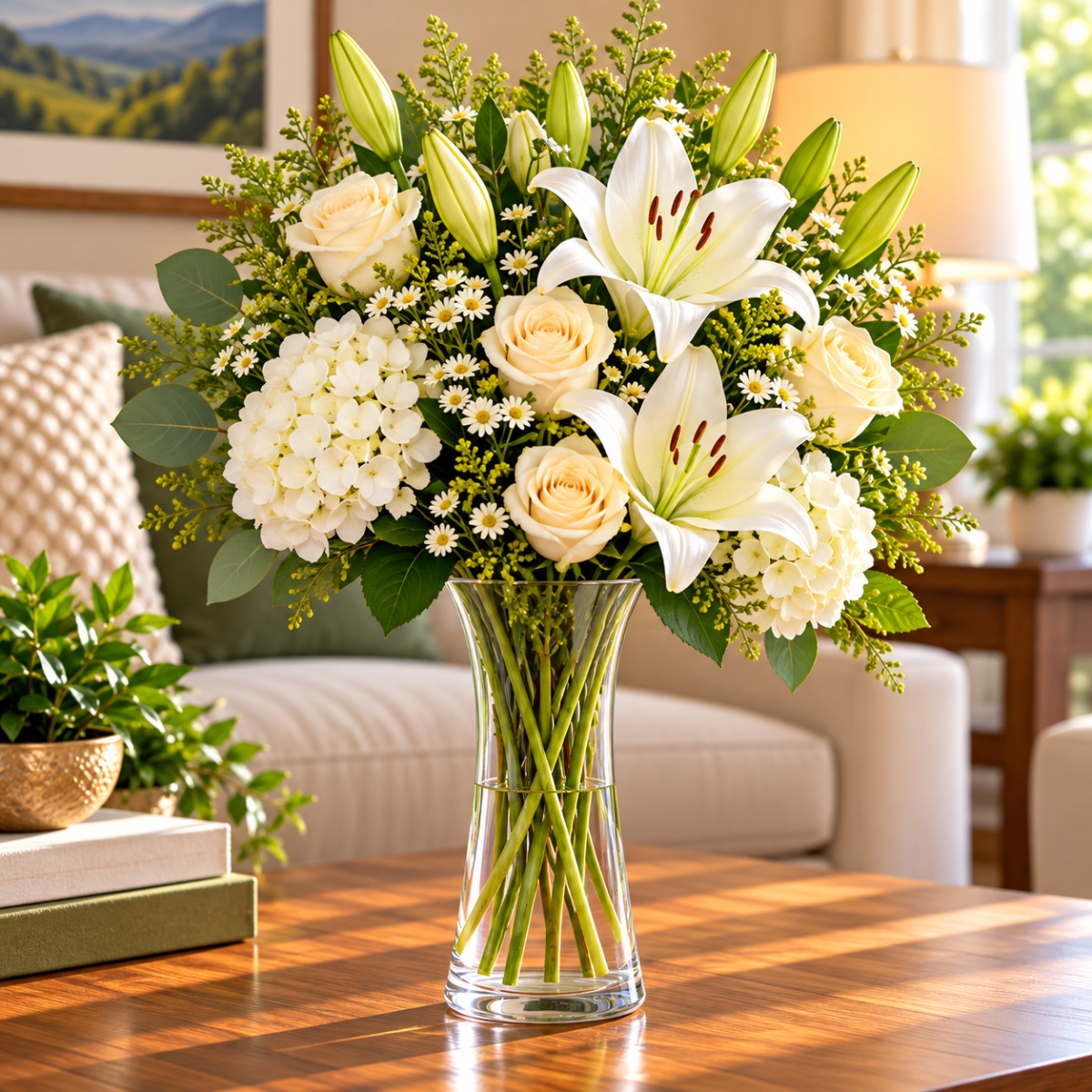 AI-GL529CLR Clear Gathering Vase