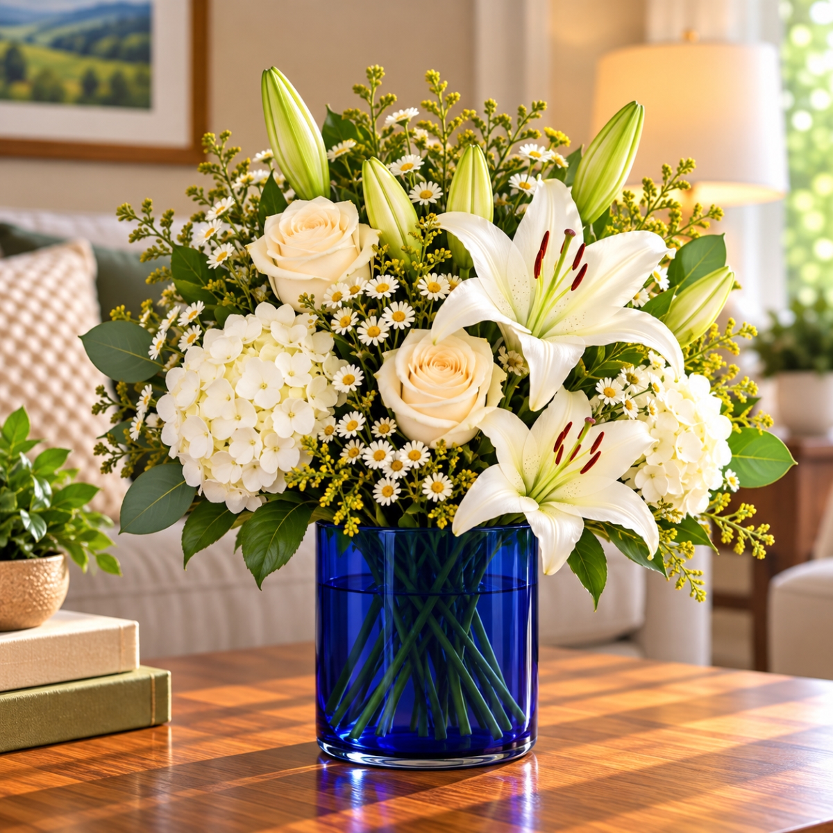 AI-N3260-60 Cylinder Cobalt Blue Vase