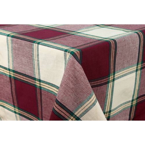 52 x 52 in. Table Cloth, Sherwood Burgundy