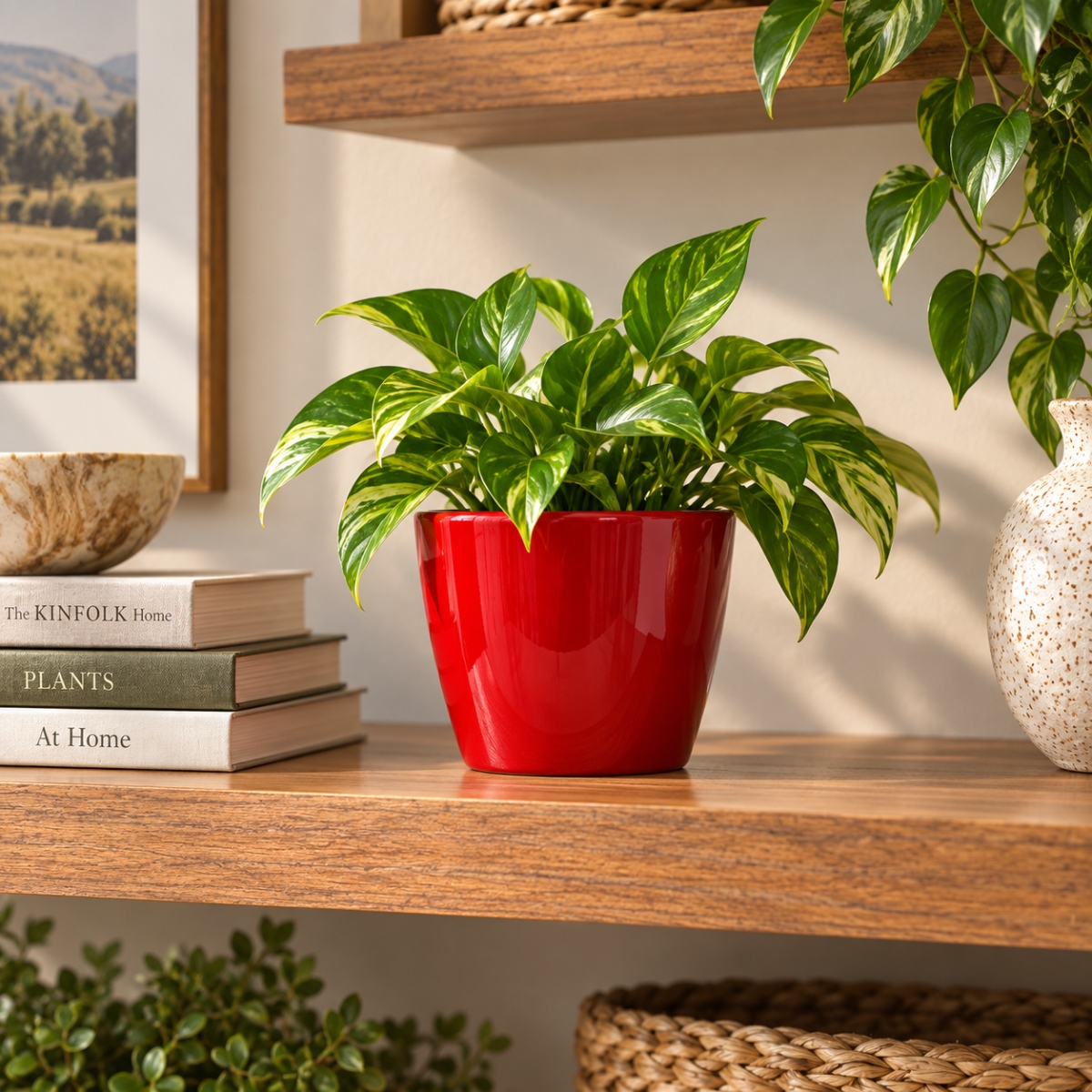 AI-09514103 Shiny Red Marlow Pot