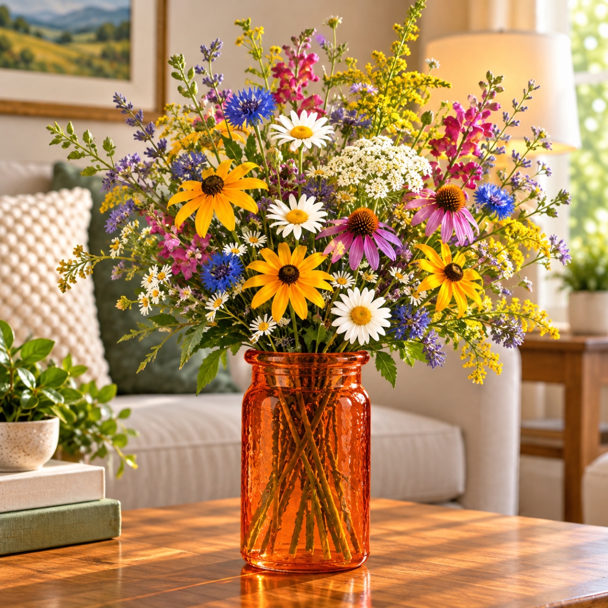 AI-N3279-2716 Russet Orange Hammered Vase