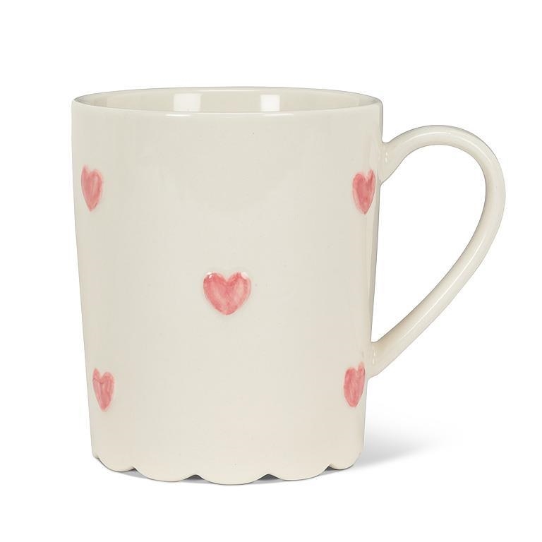 AB-27-SADIE-HEARTS Hearts On Scalloped Edge Mug