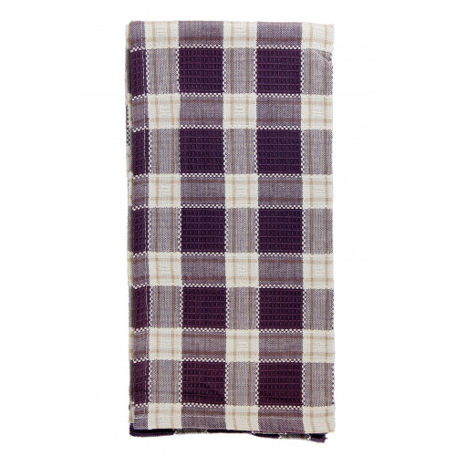 AG-30228S-4 Tea Towels, Purple Check - Set of 4