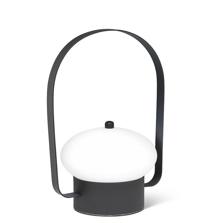 AB-27-TRILITE-327-BLK Small Globe Shade With Black Handle Led Lantern