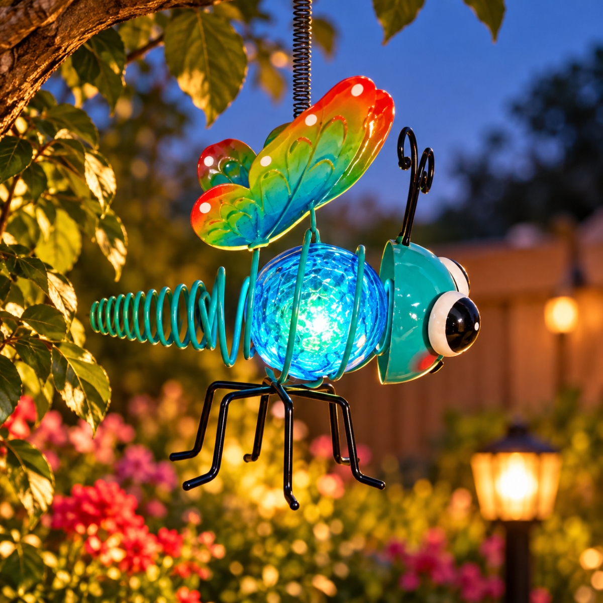 AI-GG9677 Blue Butterfly Hanging Solar Light