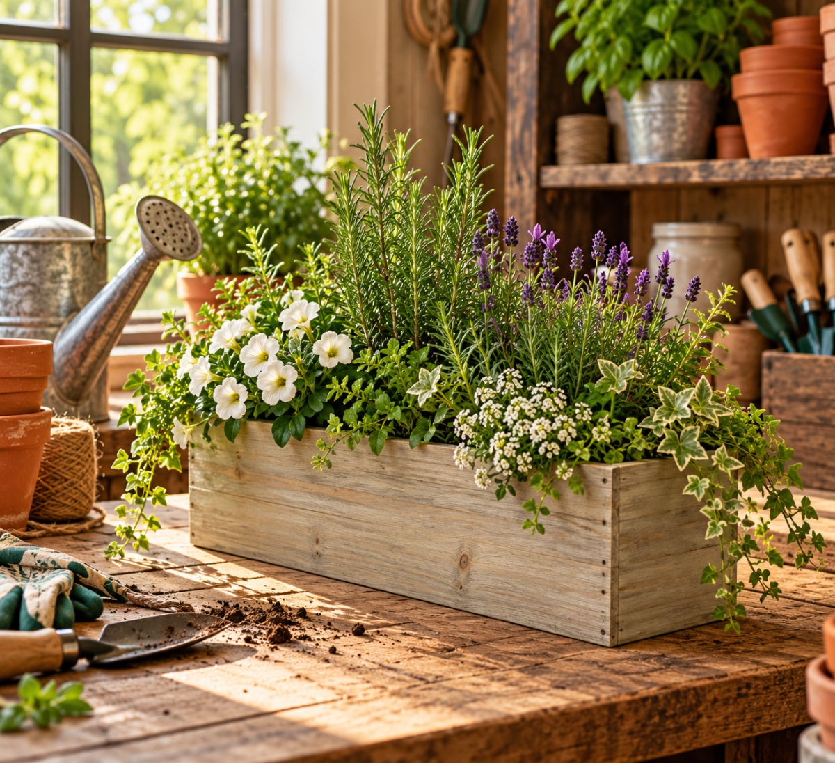 AI-006485601 White Washed Planter