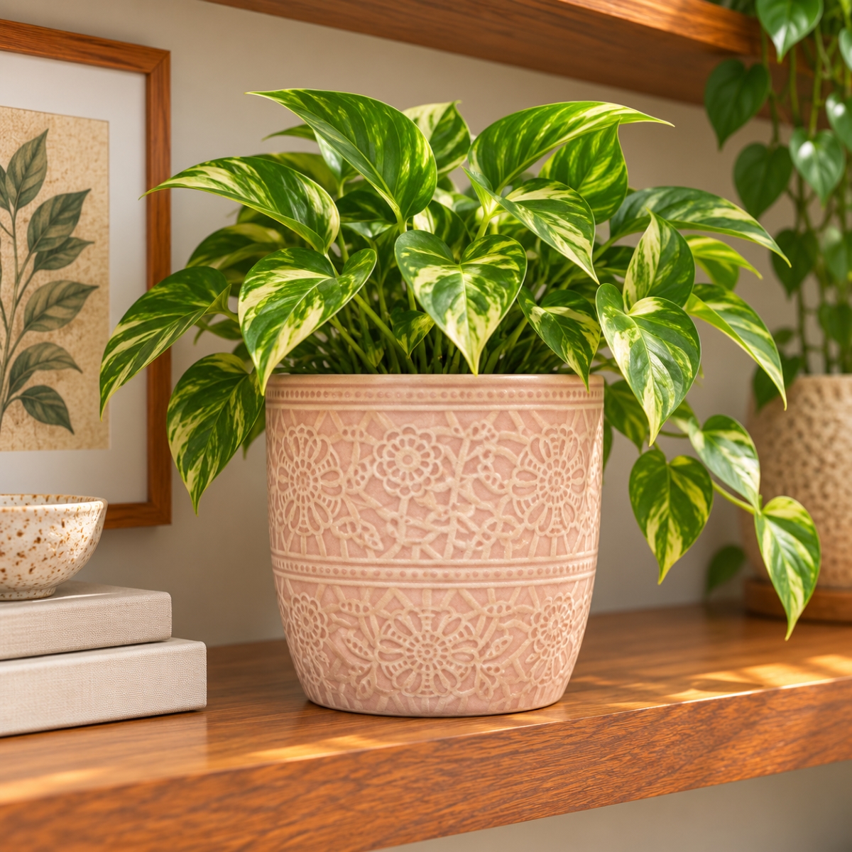 AI-CE07-4046 Pink Floral Patterned Pot