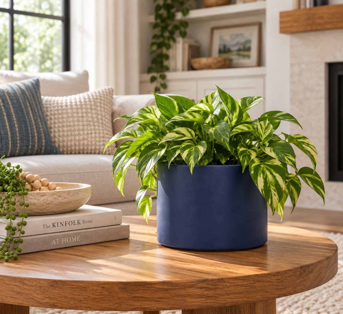 AI-CE52-360 Atlas Round Matte Blue Pot
