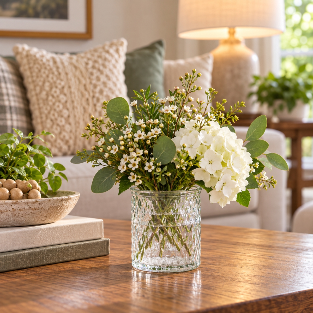 AI-GL515CLR Diamond Pattern With Ball Edge Vase