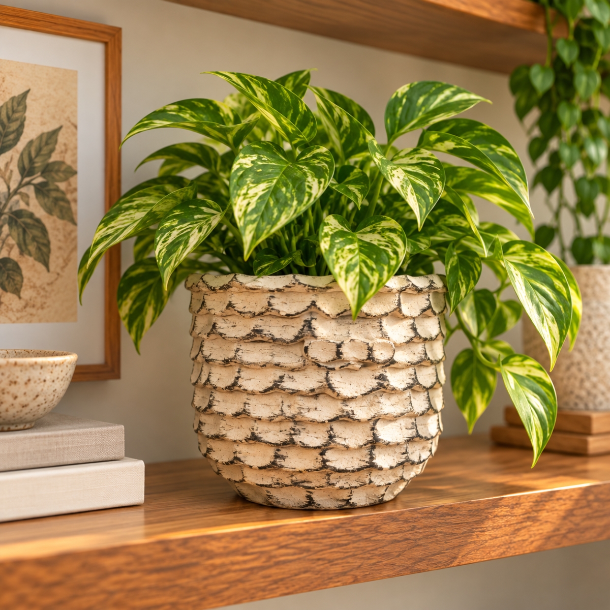 AI-CE05-2014 Washed Brown Textured Pot