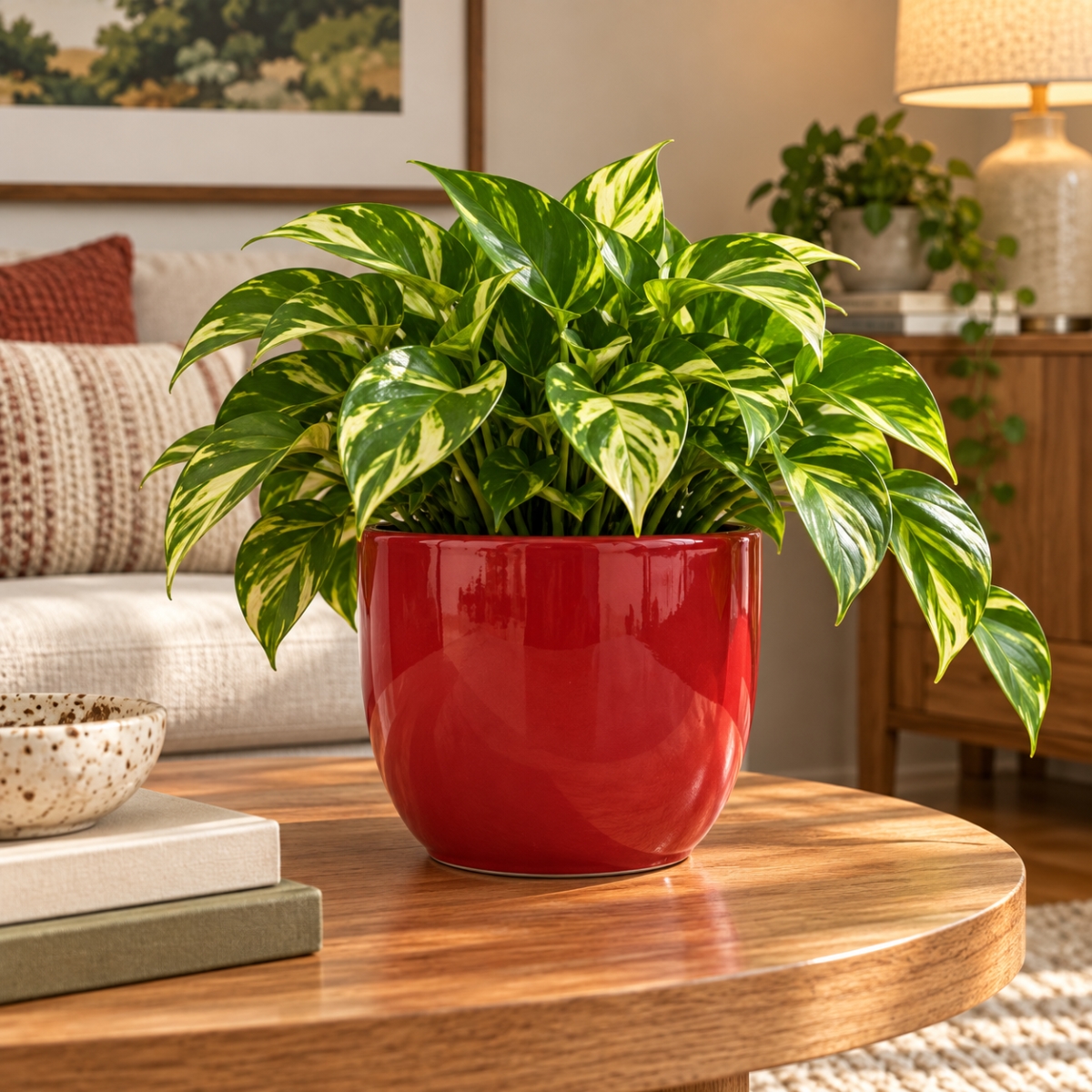 AI-CE10-348 Lana Round Shiny Red Pot