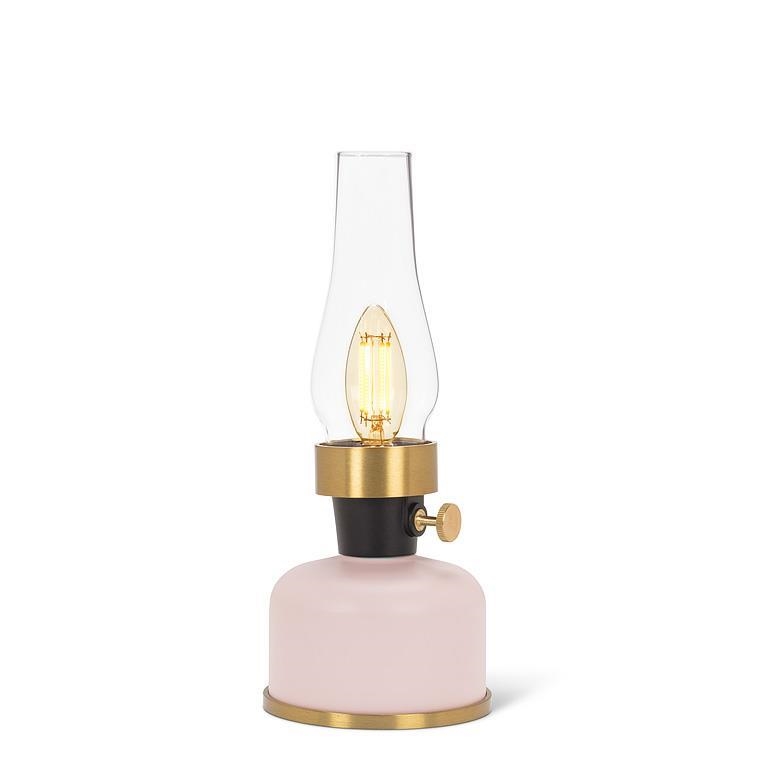 AB-27-LAMPLITE-315-BLUSH Small Pink Led With Chimney Lantern