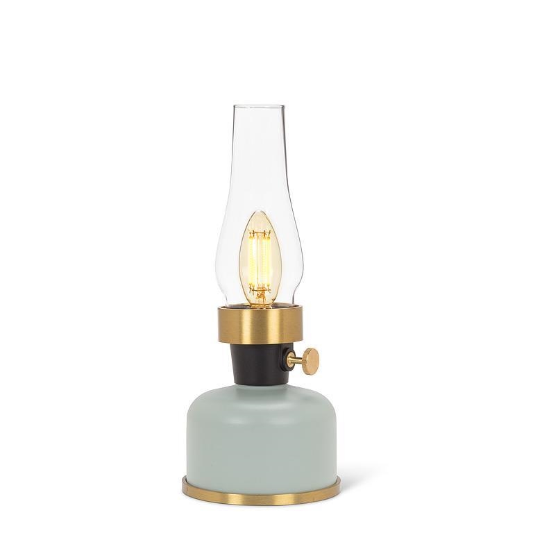 AB-27-LAMPLITE-315-GRY Small Gray Led With Chimney Lantern